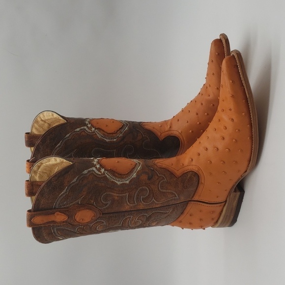 795- Handcrafted Women's Boots Genuine Leather Made In Mexico Size 7.5 - Picture 1 of 14